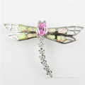 Unique Design Dragonfly Pink Opal Pendant